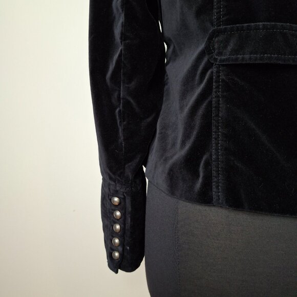 Oasis Gothic Military Edwardian Velvet Velour Holiday Party Jacket Blazer Sz L - Picture 9 of 15